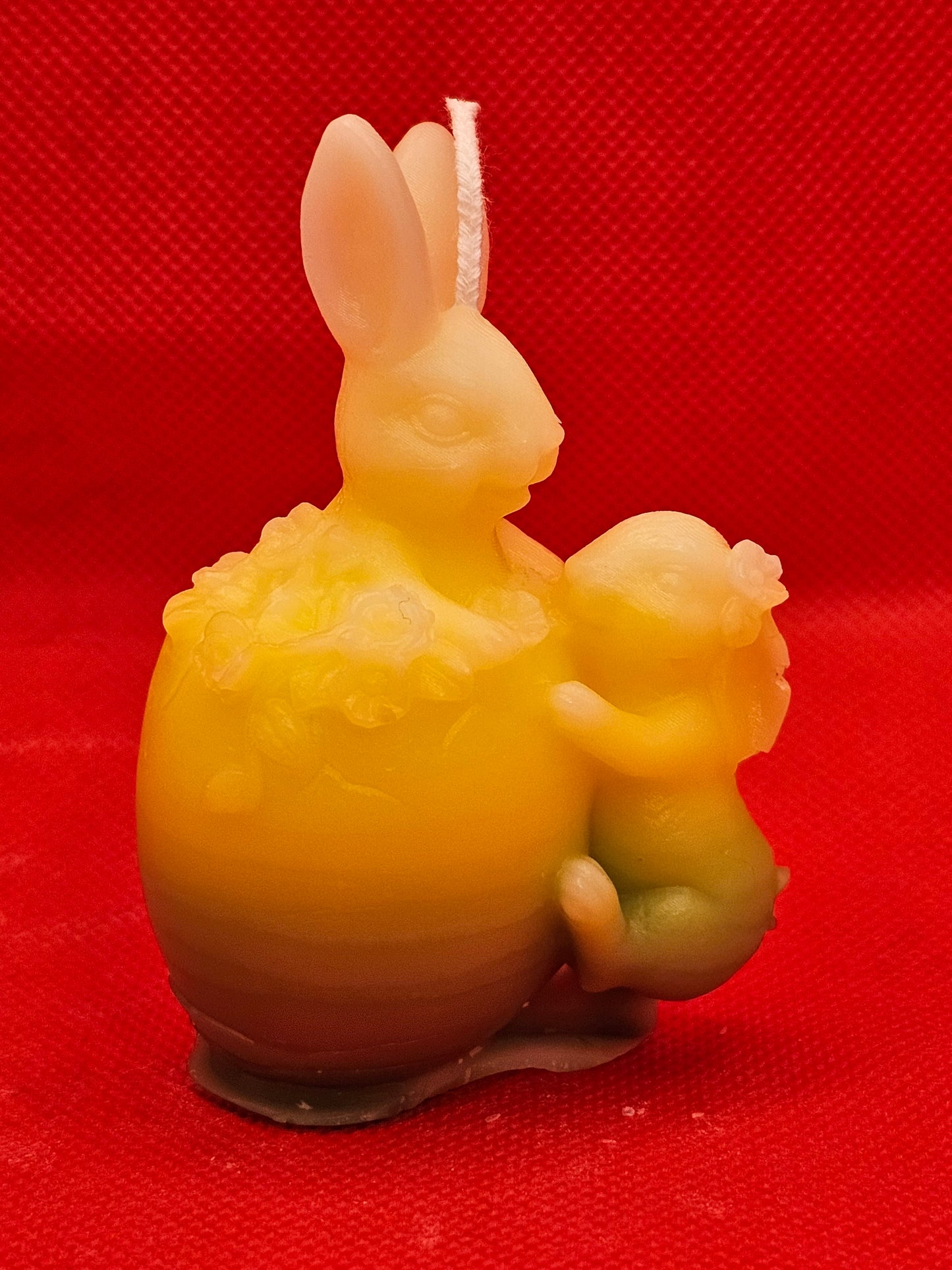 Ostereie mit Hasen Gelb-grün