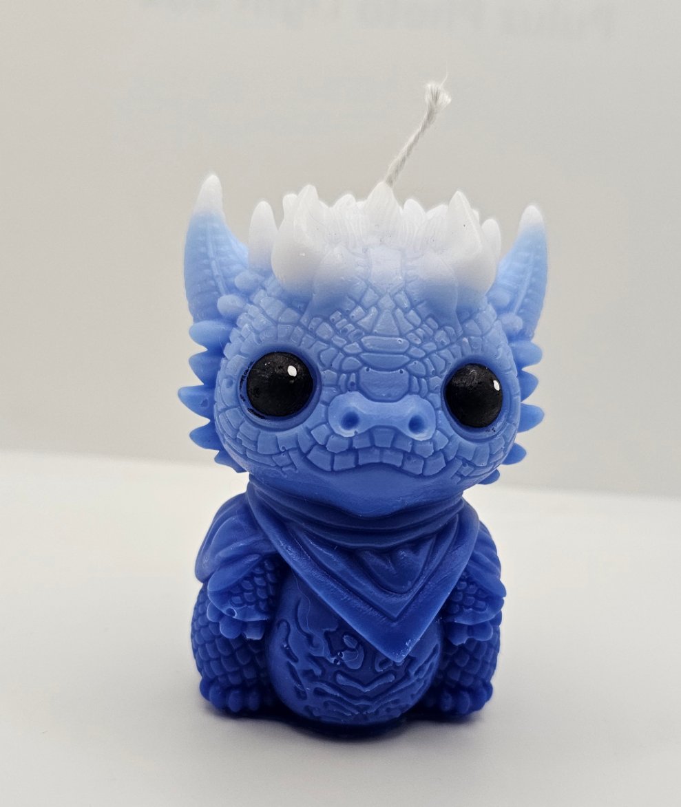 Kleiner Drache mit Halstuch blau