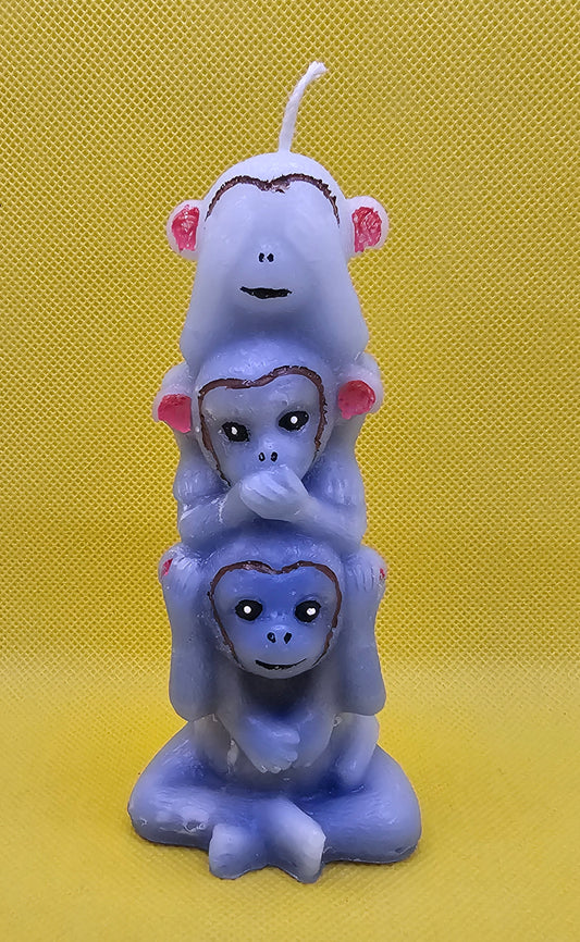 Affen trio blau nichts sehen, nichts sagen, nichts hören