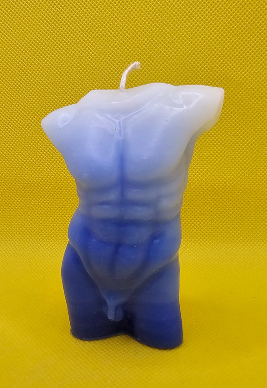 Männer Körper blau